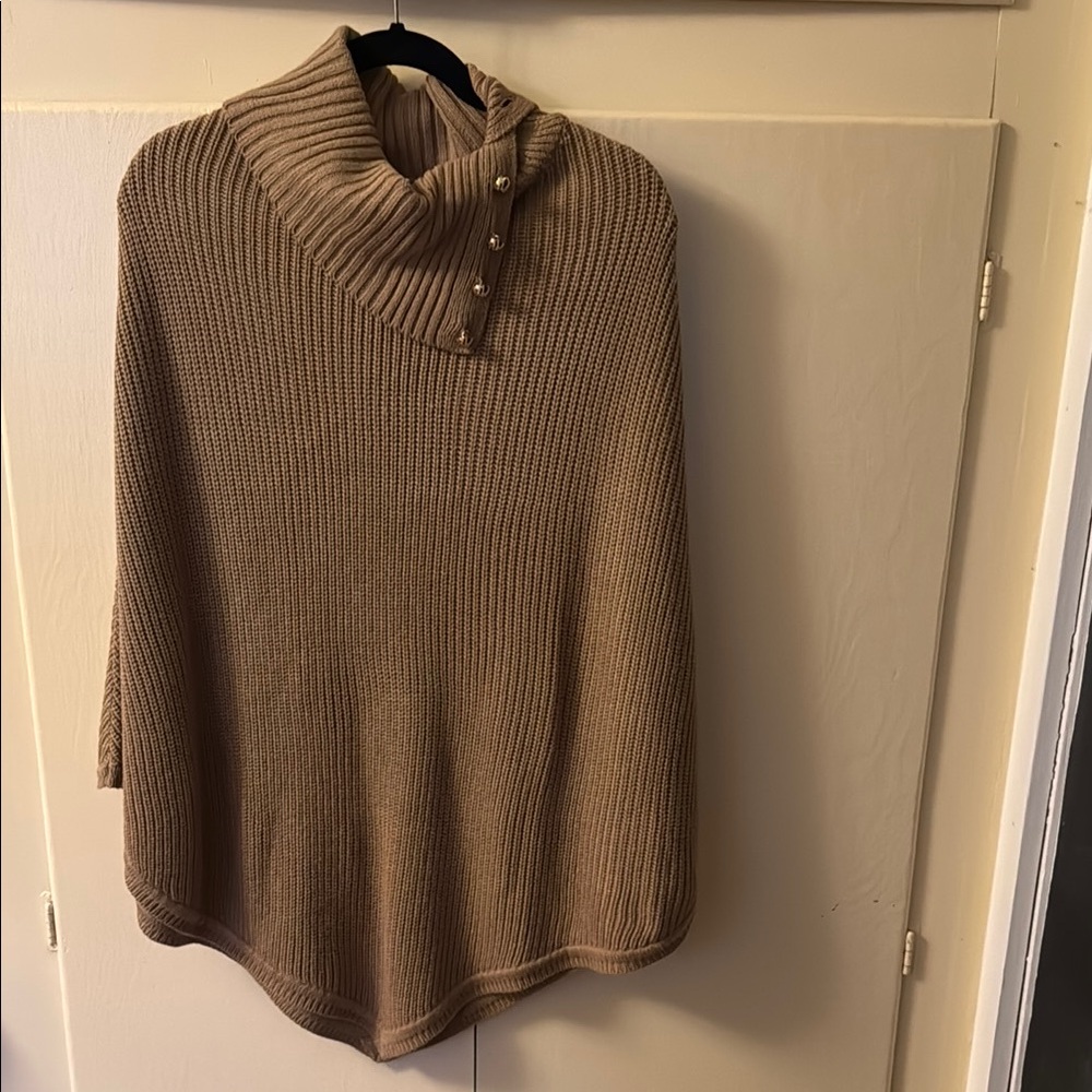 Women's Tan Sweater with Button Detail